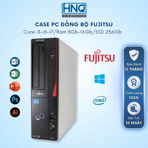 Case máy tính đồng bộ Nhật Fujitsu CPU i7 i5 i3 , Ram 8G, 16gb SSD 128GB, SSD 256GB
