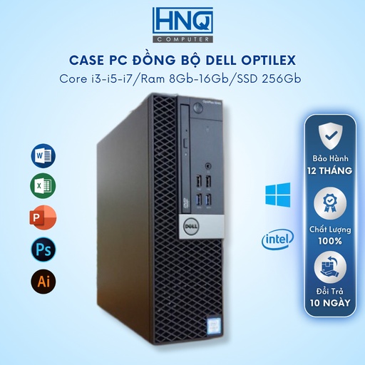 Máy Tính Bộ DELL Optilex 3050 SFF Core i7 i5 i3, Ram 8G, SSD 256G