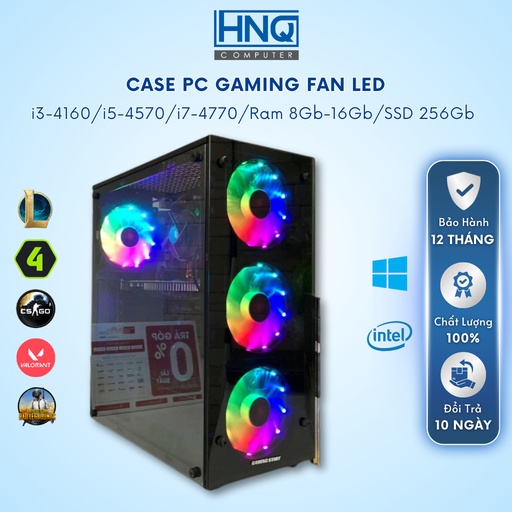 Bộ Case PC Máy Tính Chơi Game (H81,i34160, i5 4570, i7 4770 Ram 8G/16Gb, SSD 128G, VGA GTX 7xx)