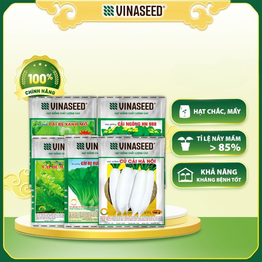 Combo Mix 7 Loại Hạt Giống nhiều khối lượng Vinaseed