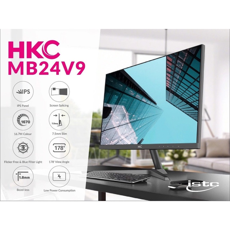 Màn Hình Máy Tính HNQ 20", 22" ,24" inch Độ Phân Giải Full HD 1920 x 1080 Chơi Game - Thiết Kế Đồ Họa