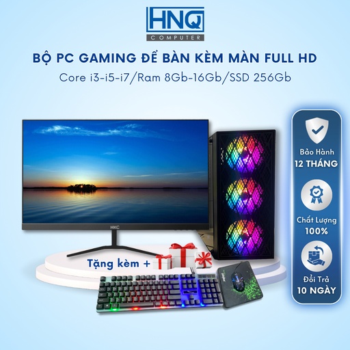 Full Bộ Máy Tính PC Core i5, i7 Màn 20",22",24" inch Full HD