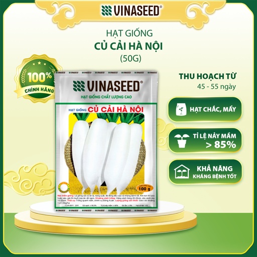 Hạt Giống Củ Cải Hà Nội Vinaseed gói 50g