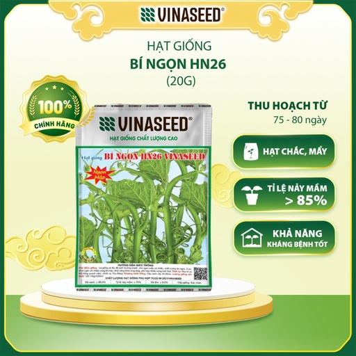 Hạt Giống Bí Ngọn HN26 Vinaseed túi 20g
